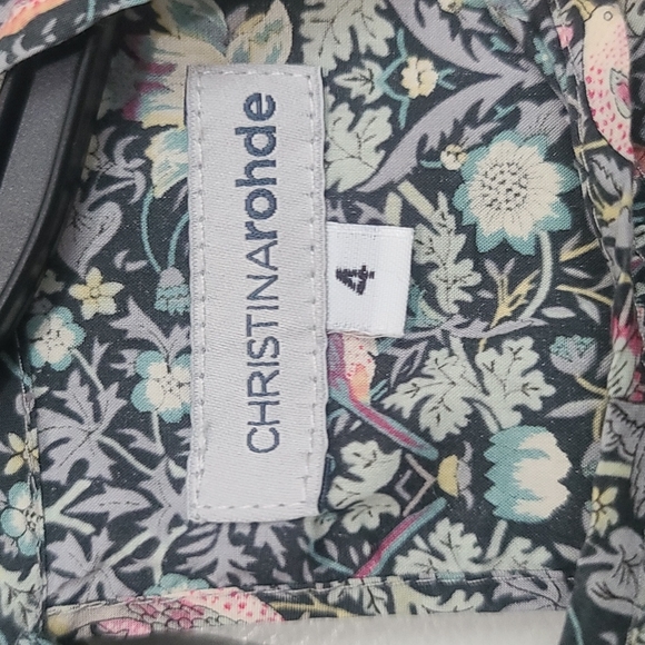 Christina Rohde Floral Girls 4 Dress Short Sleeve - Picture 2 of 4